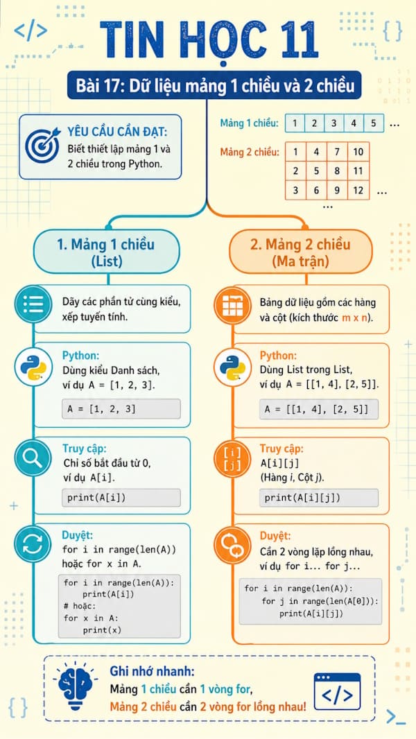 Infographic Tin học 11 bài 17