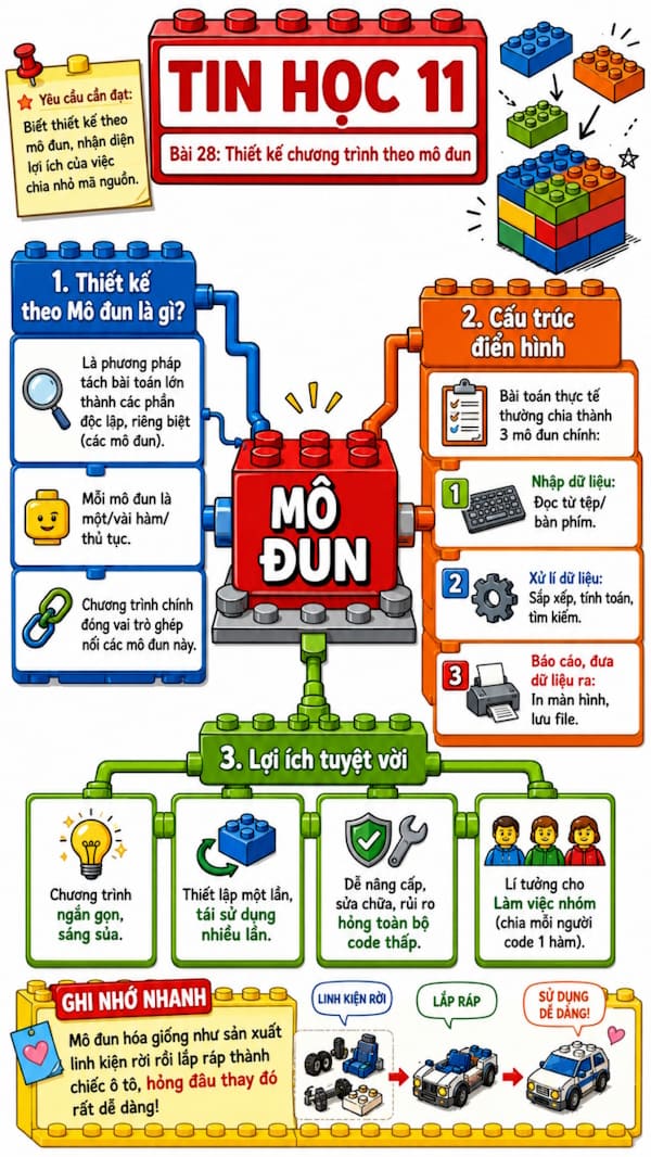 Infographic Tin học 11 bài 28