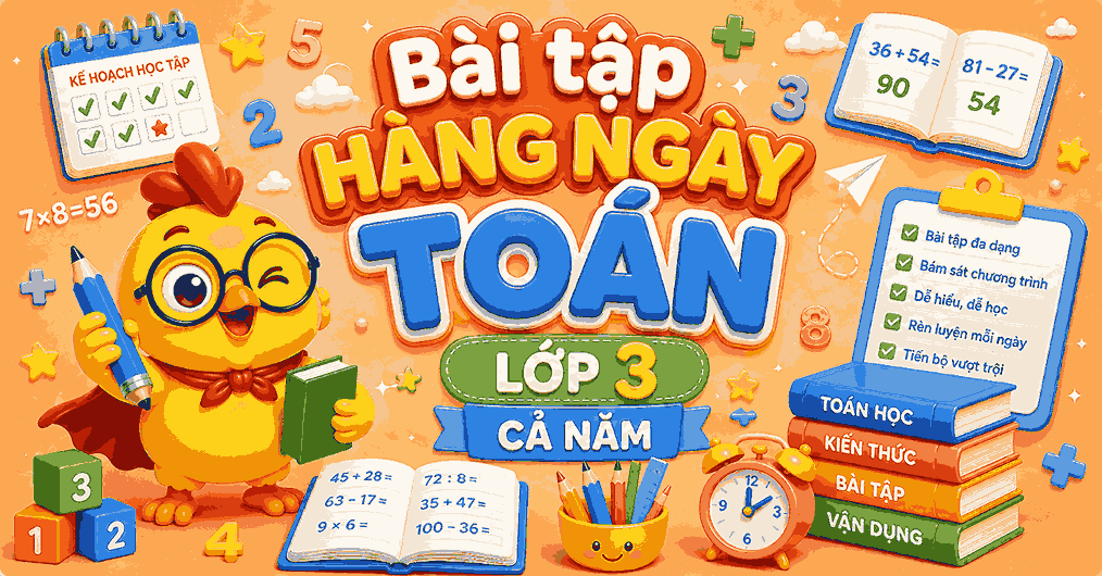 Bộ bài tập hàng ngày Toán lớp 3 Kết nối tri thức - Cả năm