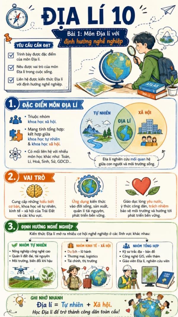 Infographic Địa lí 10 bài 1