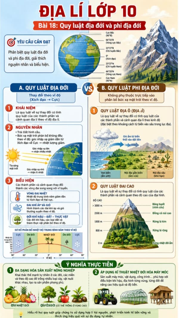 Infographic Địa lí 10 bài 18