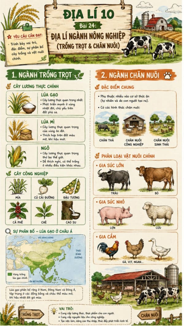 Infographic Địa lí 10 bài 24