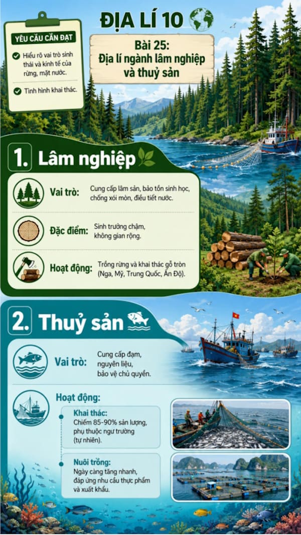Infographic Địa lí 10 bài 25