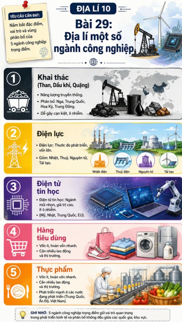 Infographic Địa lí 10 bài 29