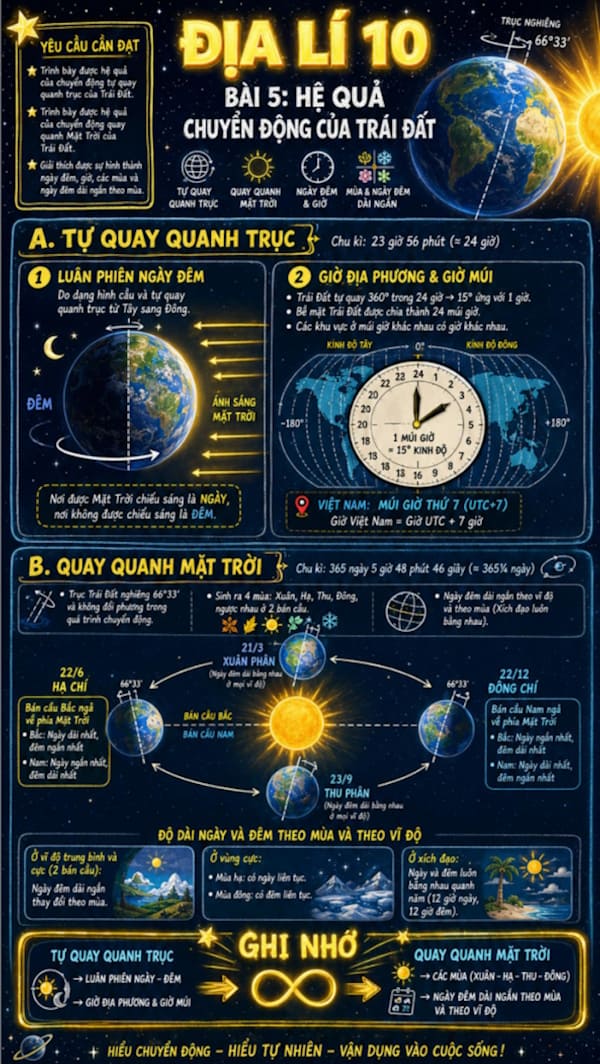 Infographic Địa lí 10 bài 5