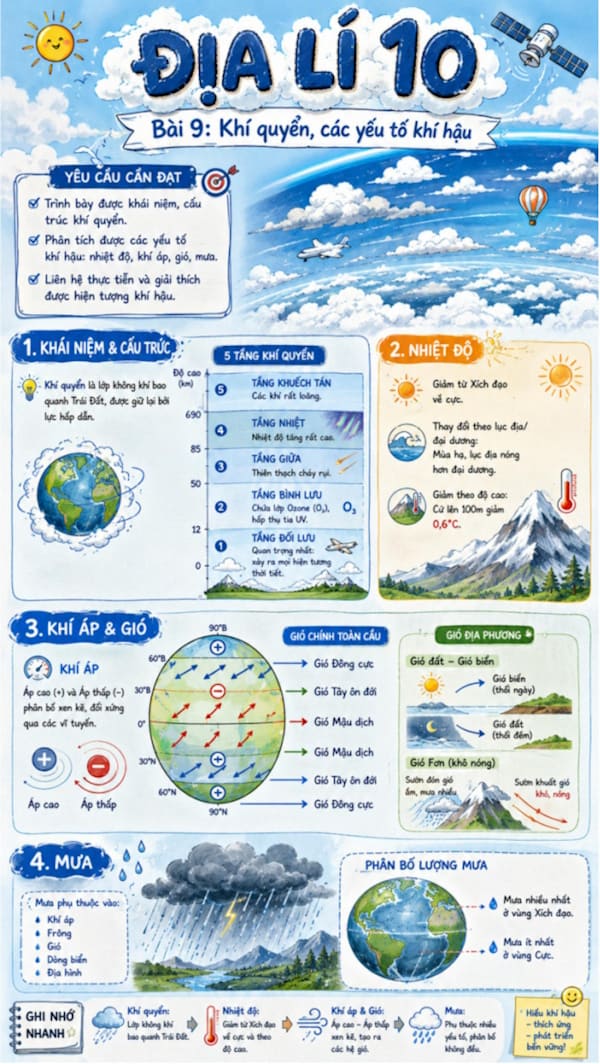 Infographic Địa lí 10 bài 9