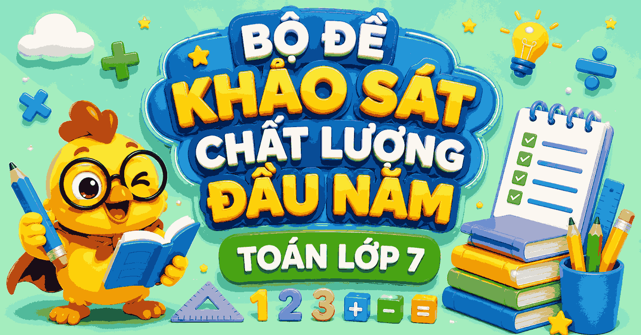 Bộ đề khảo sát chất lượng đầu năm môn Toán lớp 7 năm 2026