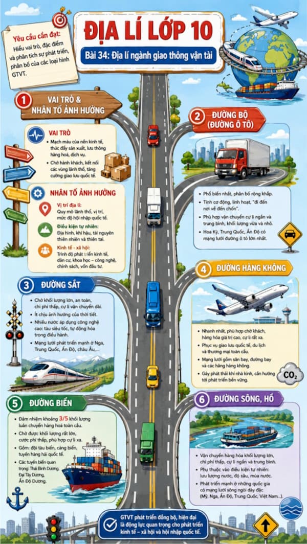 Infographic Địa lí 10 bài 34