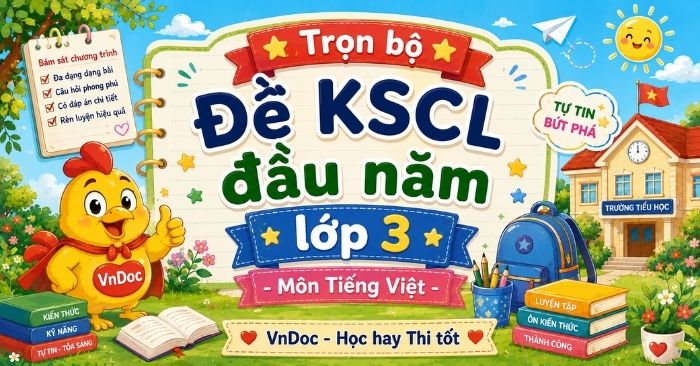Bộ Đề thi khảo sát chất lượng đầu năm lớp 3 môn Tiếng Việt (Có đáp án)