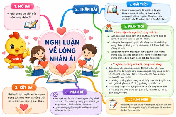 Dàn ý nghị luận về lòng nhân ái
