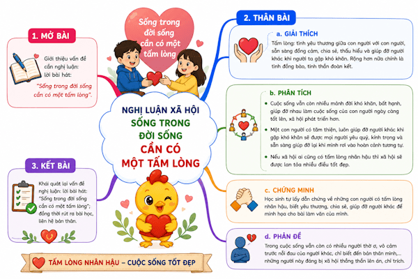 Nghị luận xã hội Sống trong đời sống cần có một tấm lòng