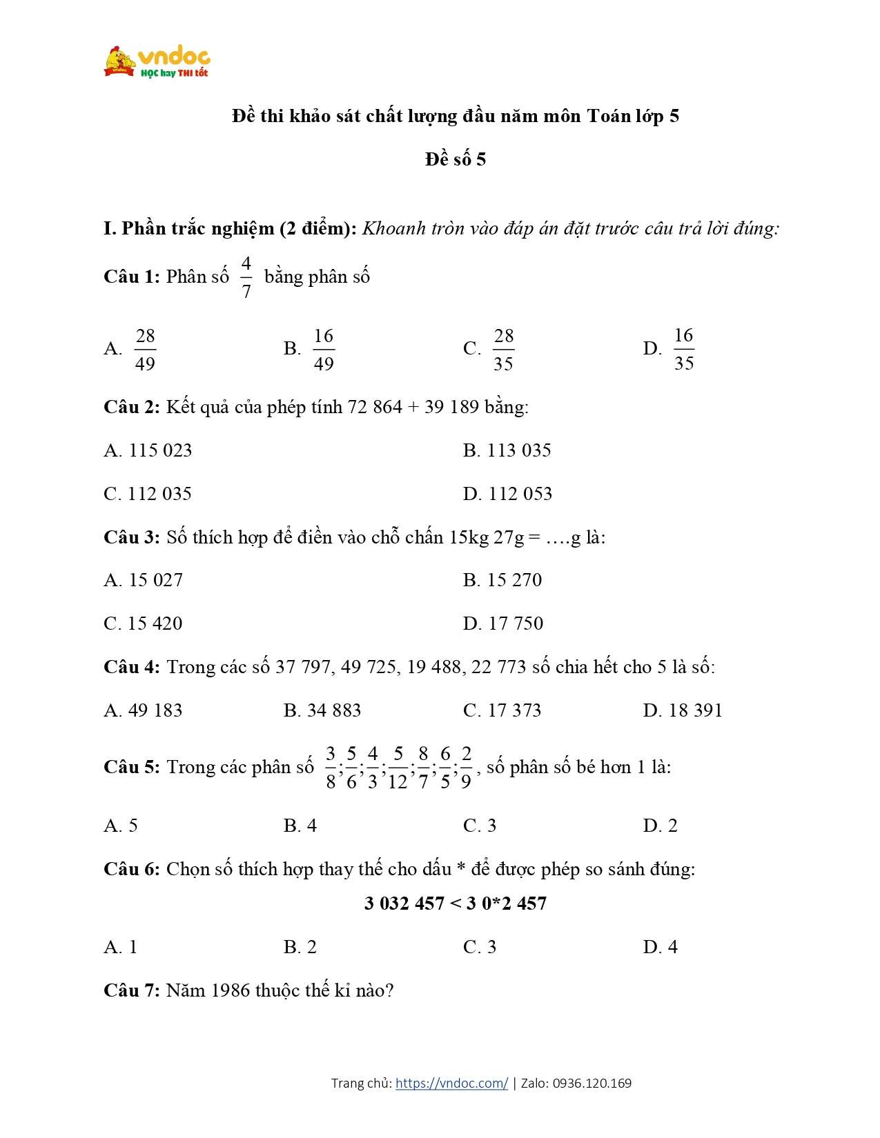 de thi khao sat chat luong dau nam mon toan lop 5 so 5_page 0001*7965