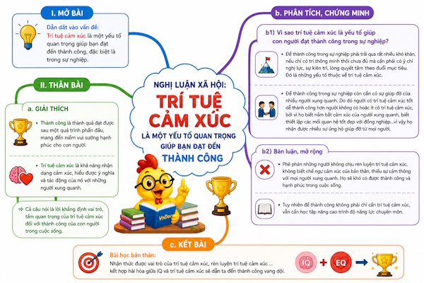 Dàn ý chi tiết nghị luận: Trí tuệ cảm xúc là một yếu tố quan trọng để thành công