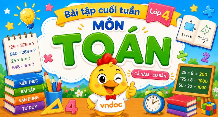 Phiếu bài tập cuối tuần Toán lớp 4 Kết nối tri thức - Cơ bản (Cả năm)