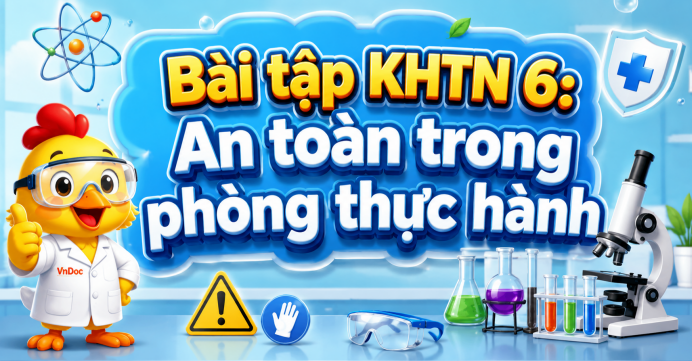 Bài tập KHTN 6: An toàn trong phòng thực hành