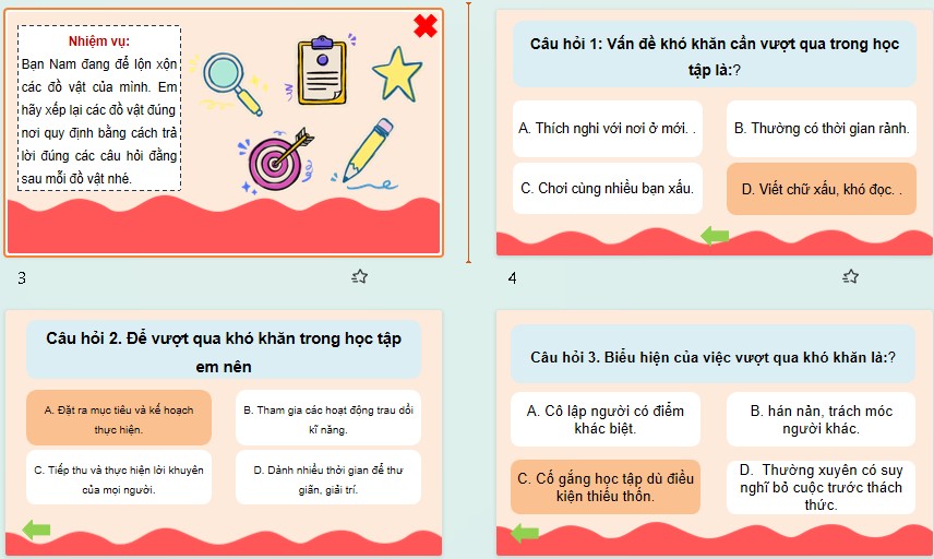 Game khởi động Đạo đức 5 Bài 3