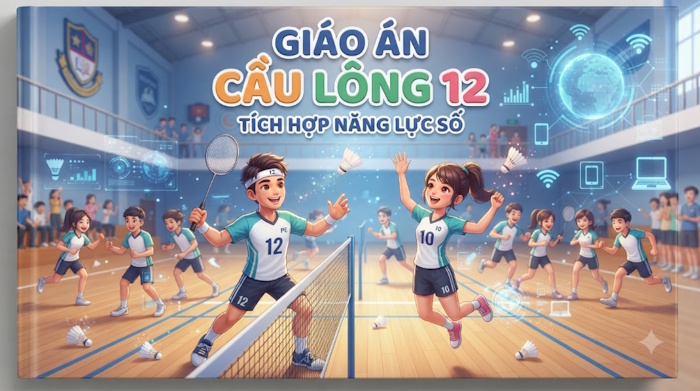 Giáo án tích hợp Năng lực số Giáo dục thể chất 12 Cầu lông (Học kì 2)