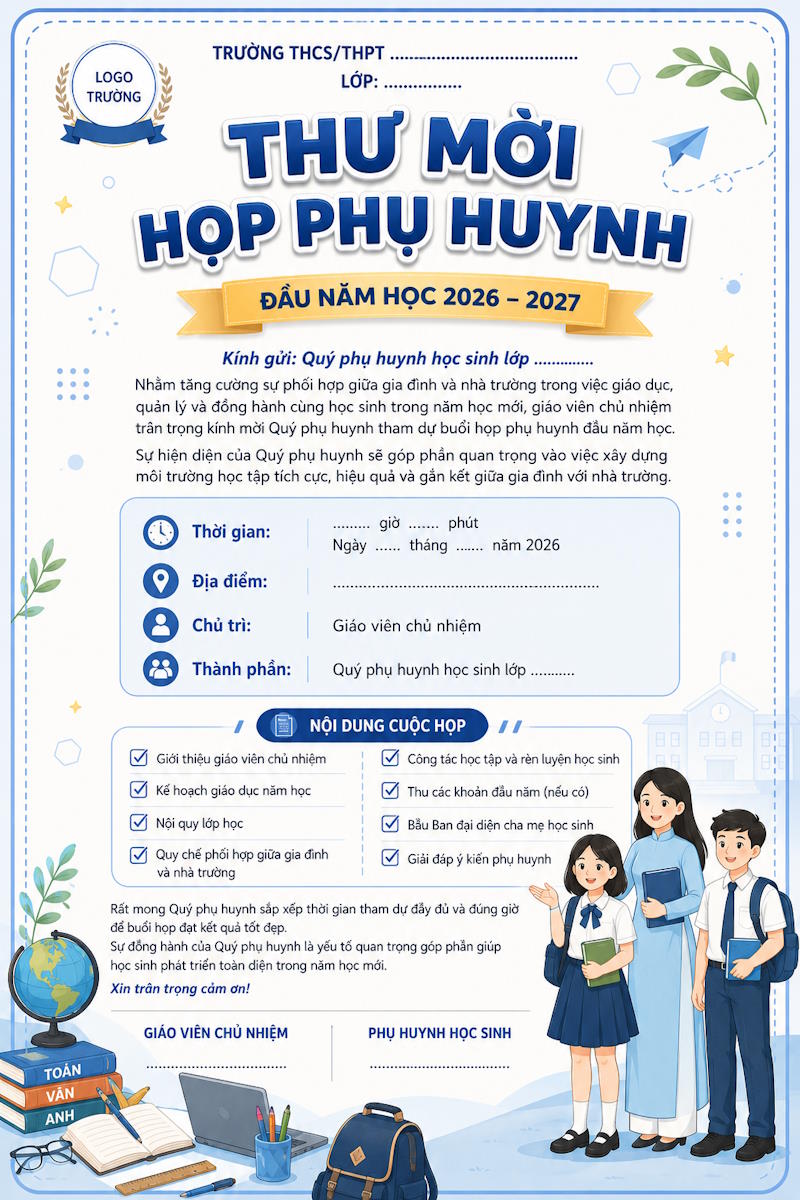 thu moi hop phu huynh dau nam 3*9222