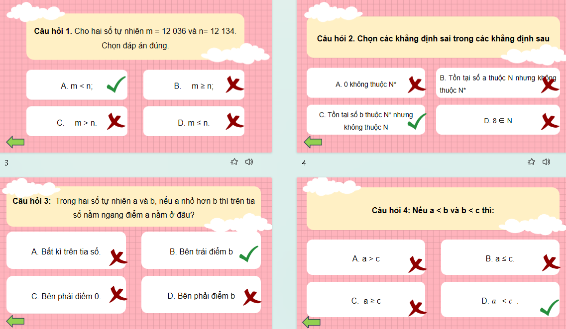 Game khởi động Toán 6 Bài 3