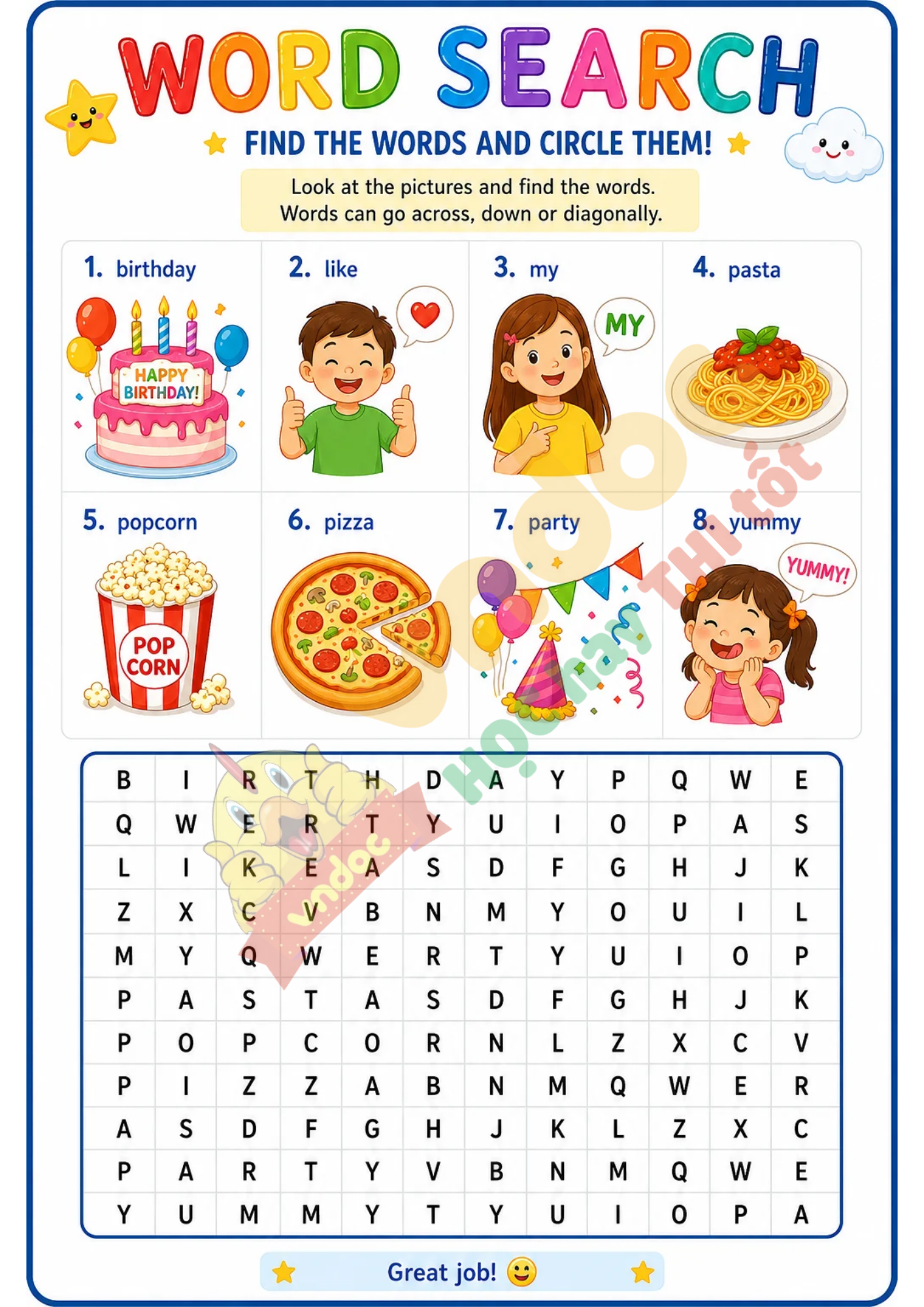 Tập viết Tiếng Anh lớp 2 Unit 1: At my birthday party
