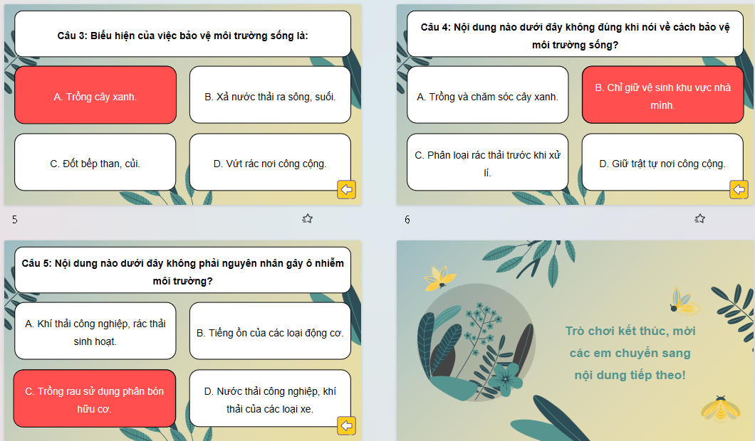 Game khởi động Đạo đức 5 Bài 5