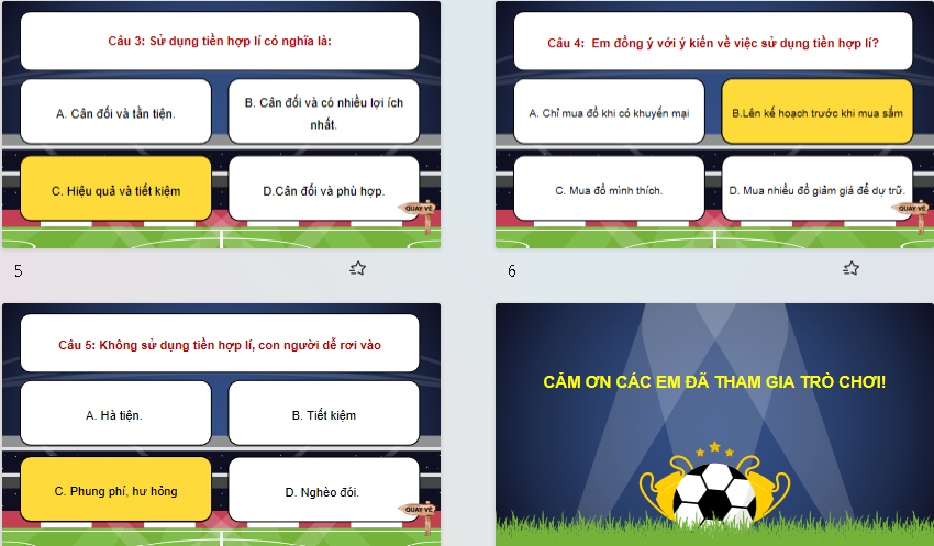 Game khởi động Đạo đức 5 Bài 8