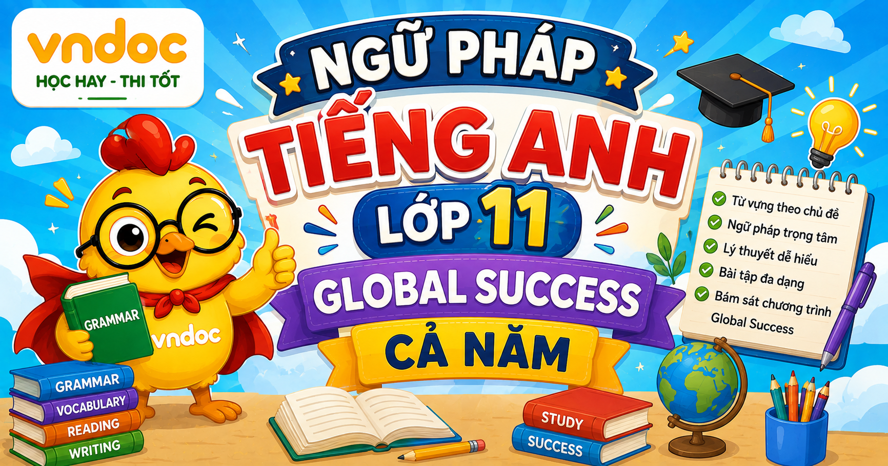 Ngữ pháp tiếng Anh lớp 11 Global success cả năm