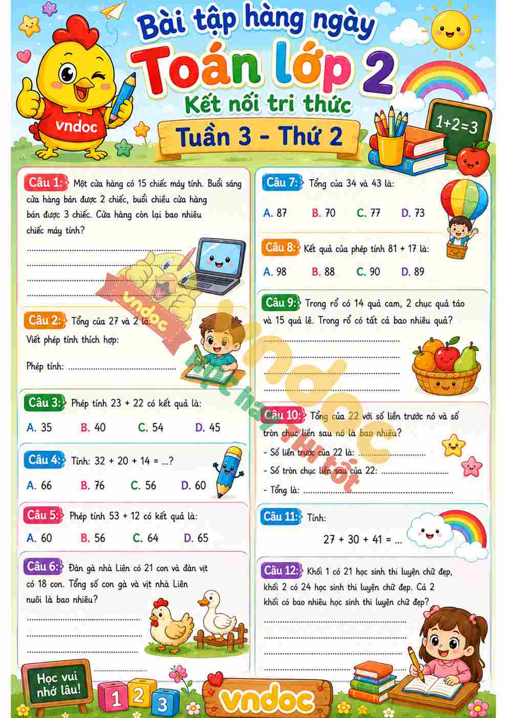 mh BTHN toan lop 2 tuan 3 thu 2*11513