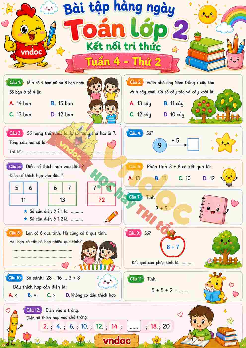 mh bthn toan lop 2 tuan 4 thu 2*11897