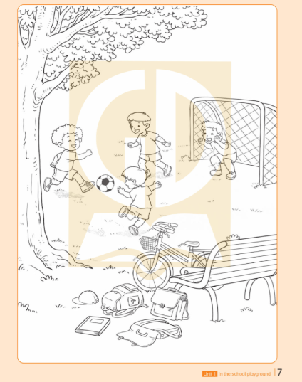 Giải SBT Tiếng Anh lớp 1 Unit 1 In the school playground minh họa 9