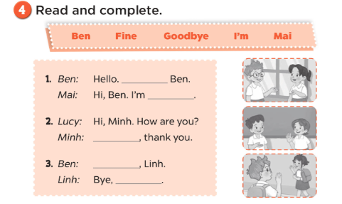 Sách bài tập Tiếng Anh 3 Unit 1 Hello minh họa 12