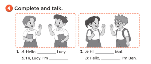 Sách bài tập Tiếng Anh 3 Unit 1 Hello minh họa 4