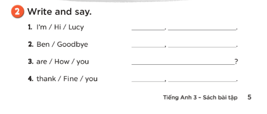 Sách bài tập Tiếng Anh 3 Unit 1 Hello minh họa 6