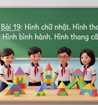Video mở đầu Toán 6 Bài 19: hình chữ nhật. Hình thoi hình bình hành. Hình thang cân (AI)