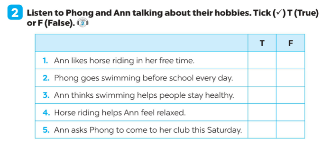 Giải SBT Tiếng Anh 7 Global Success Unit 1 Listening minh họa 2