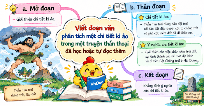 Viết đoạn văn phân tích một chi tiết kì ảo trong một truyện thần thoại đã học hoặc tự đọc thêm