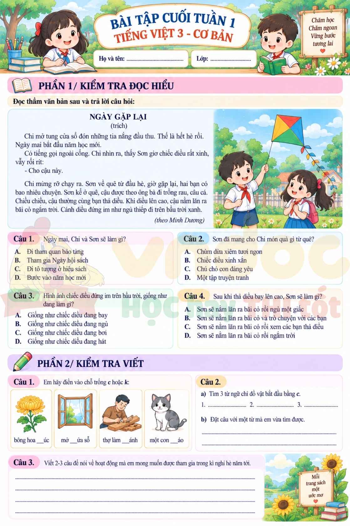 xemthu info phieu bai tap cuoi tuan tieng viet lop 3 tuan 1 co ban*15058