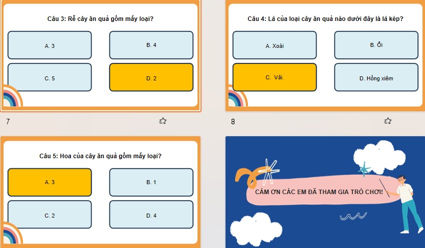 Game khởi động Công nghệ 9 Bài 1