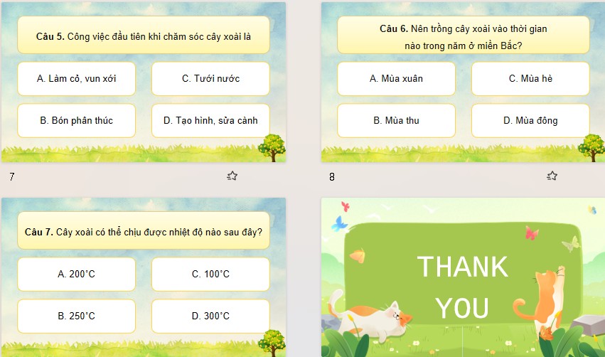 Game khởi động Công nghệ 9 Bài 5
