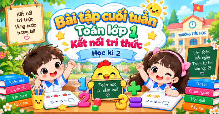 Bài tập cuối tuần Toán lớp 1 Kết nối tri thức (Học kì 2)