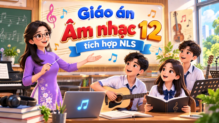 Giáo án Âm nhạc lớp 12 tích hợp NLS