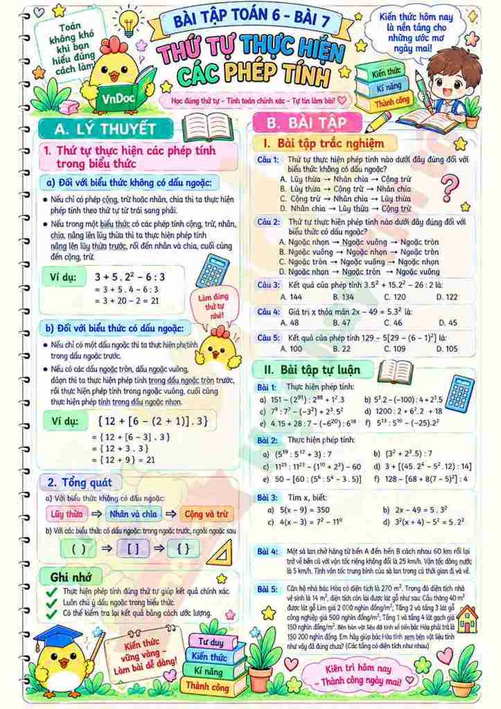 Bai tap toan 6 bai 7 thu tu thuc hien cac phep tinh logo_11zon*16033