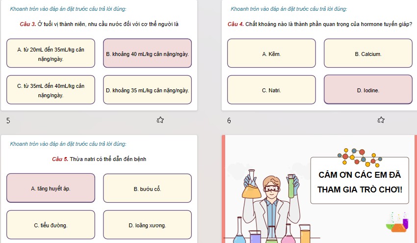 Game khởi động Công nghệ 9 Bài 1