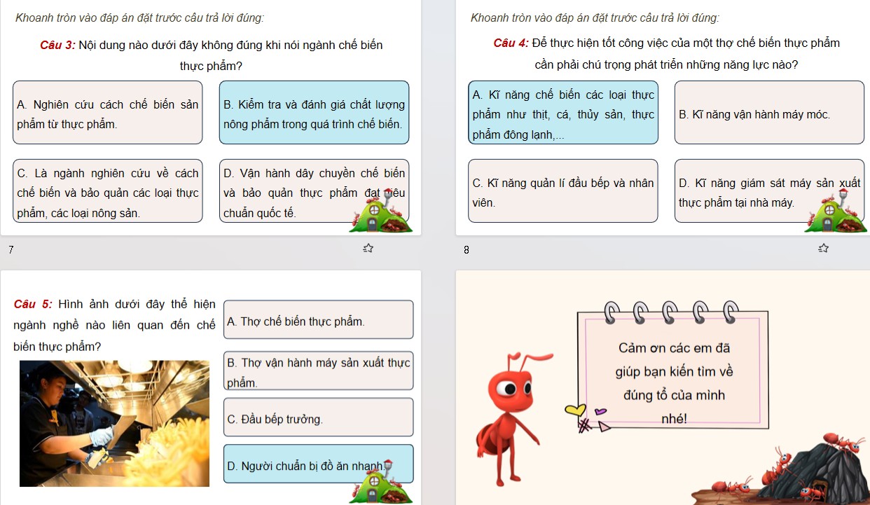Game khởi động Công nghệ 9 Bài 3