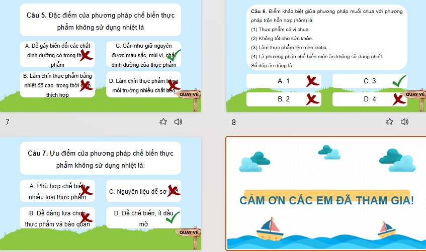 Game khởi động Công nghệ 9 Bài 7