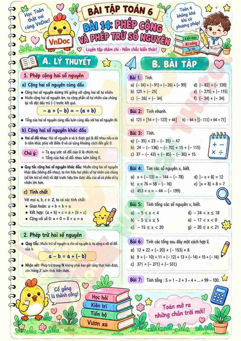 Bai tap toan 6 bai 14 Phep cong va phep tru so nguyen logo_11zon*17358