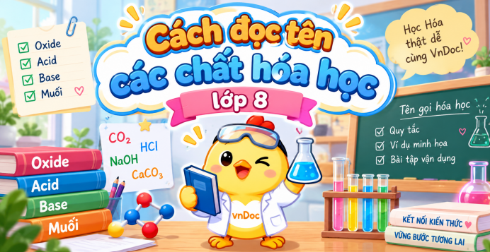 Cách đọc tên các chất hóa học lớp 8