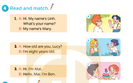 Tiếng Anh lớp 3 Unit 2 Lesson 3 Our names