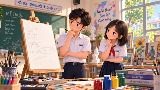 Video mở đầu Mĩ thuật 8 Bài 5: Tác phẩm hội hoạ chủ đề Niềm vui, hạnh phúc (AI)