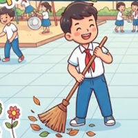 Game khởi động Đạo đức 1 Bài 14: Giữ vệ sinh trường, lớp